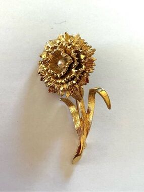 Vintage Marcel Boucher unsigned Carnation Brooch number on back 8366P